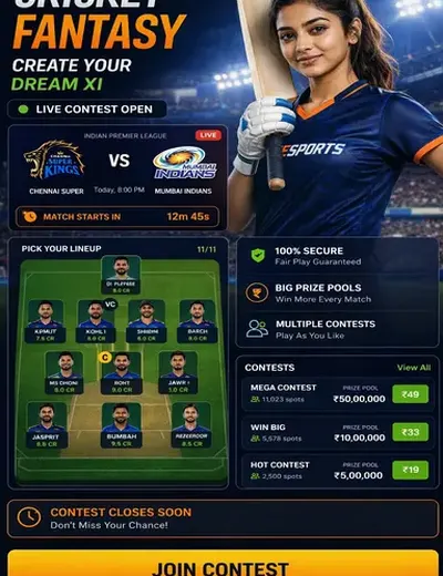 166BET (166 bet) fantasy cricket & matchday visual 3